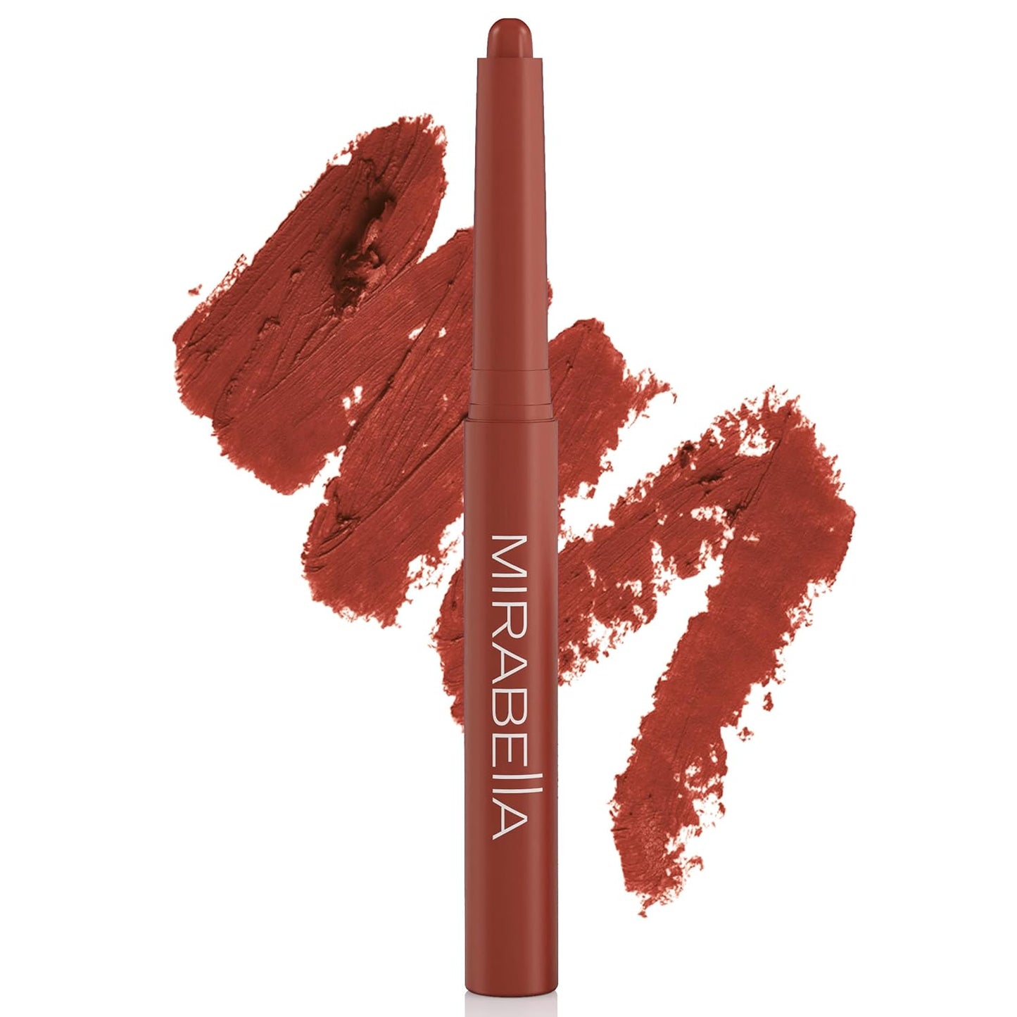 Mirabella - Velvet Matte Lip Crayon, Retractable Highly-Pigmented 2-in-1 Makeup, Long-Lasting Hydrating Lipstick Crayon + Lip Liner, Moisturizing Cream-to-Matte Lipcare Formula, Nearly Nude