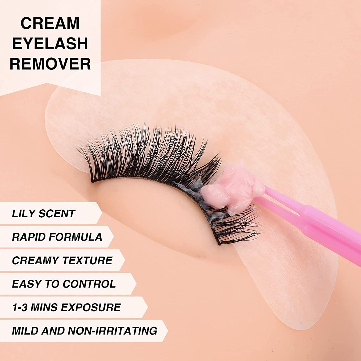 LASHVIEW Eyelash Extension Remover Cream, Light Lily Flavor Cream,Eyelash Adhesive Remover, Professional Eyelash Extensions Remover for Salon,10g