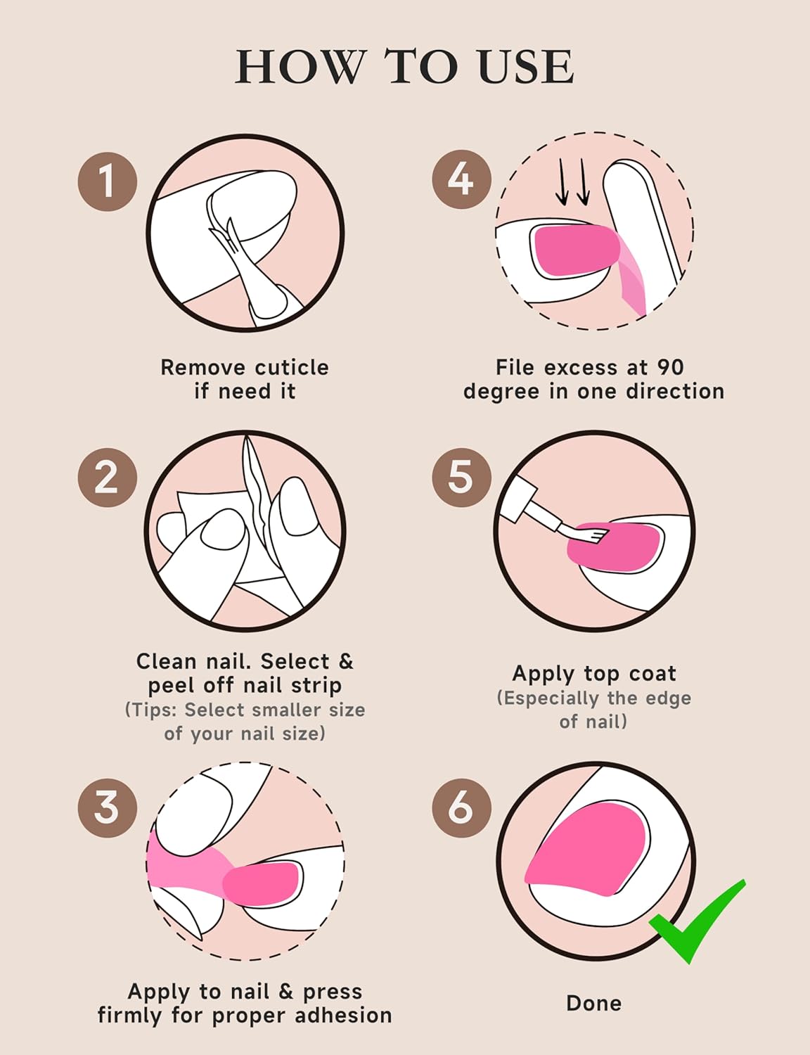 Nail Polish Strips, 44PCS Salon Quality Wraps with Top Coat, Long Lasting Gel Nail Stickers for Women Easy Apply& Remove (Autumn Brwon&Gloden)