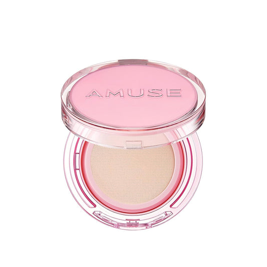 Amuse SEOUL DEW POWER VEGAN CUSHION FOUNDATION | Dewy, glow, long-lasting, double coverage, clean beauty, lightweight, natural look, foundation for sensitive skin, hydrating cushion (01 PURE) | alldaygood beauty