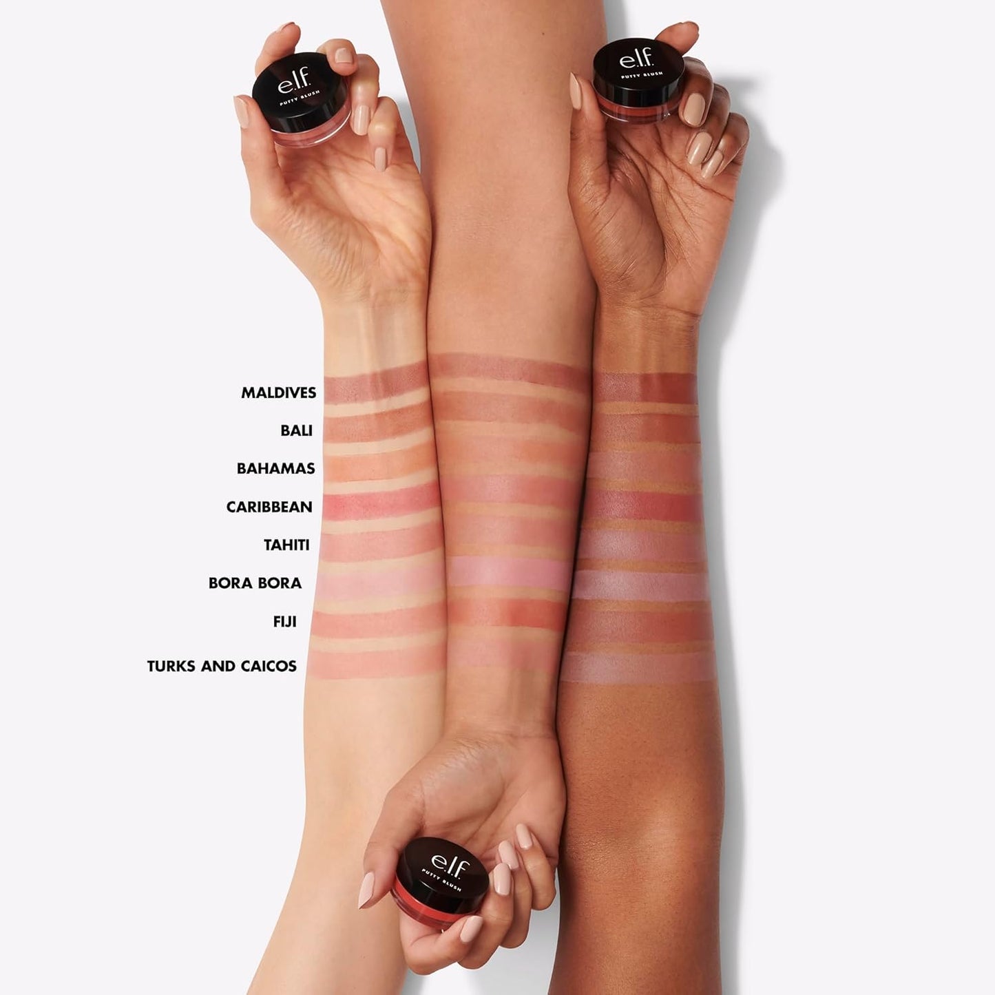 e.l.f. Putty Blush, Creamy & Ultra Pigmented Formula, Infused with Argan Oil & Vitamin E, Bahamas, 0.35 Oz (10g)