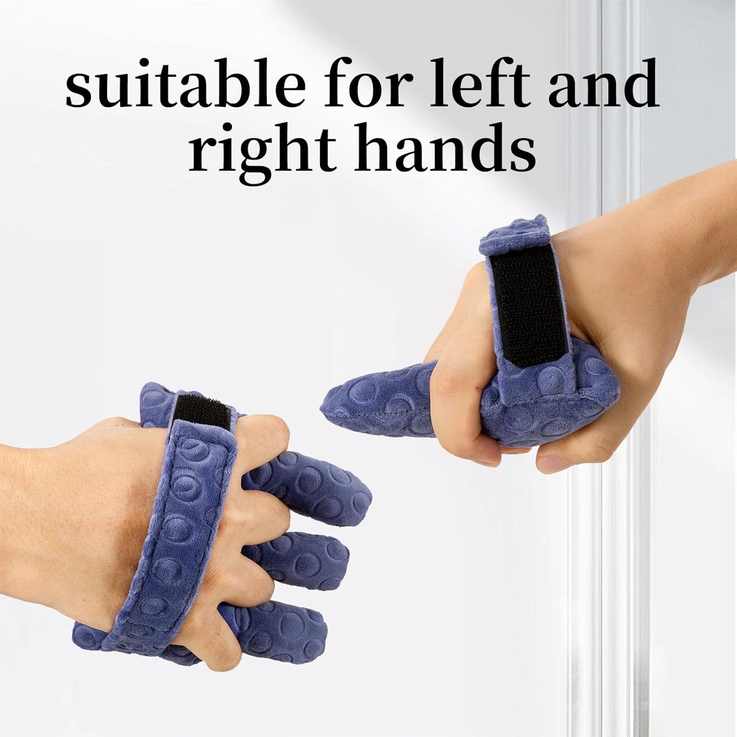 Adjustable Removable Finger Separator Protector Hand Contracture Cushion Padding Pillow Prevention Aid Training Tool With Fingers Hands Splints (Purple)