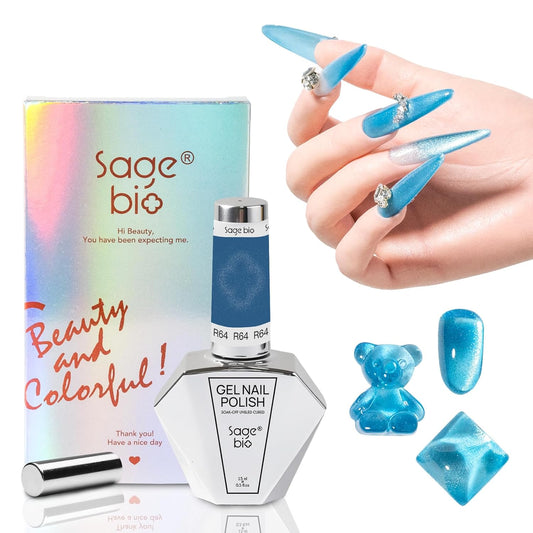 Multifunctional Cat Eye Gel Nail Polish, No Base or Top Coat Required, 15ml, Lasts Up to 4 Weeks, UV/LED Cured, Easy Application, R64 | alldaygood beauty