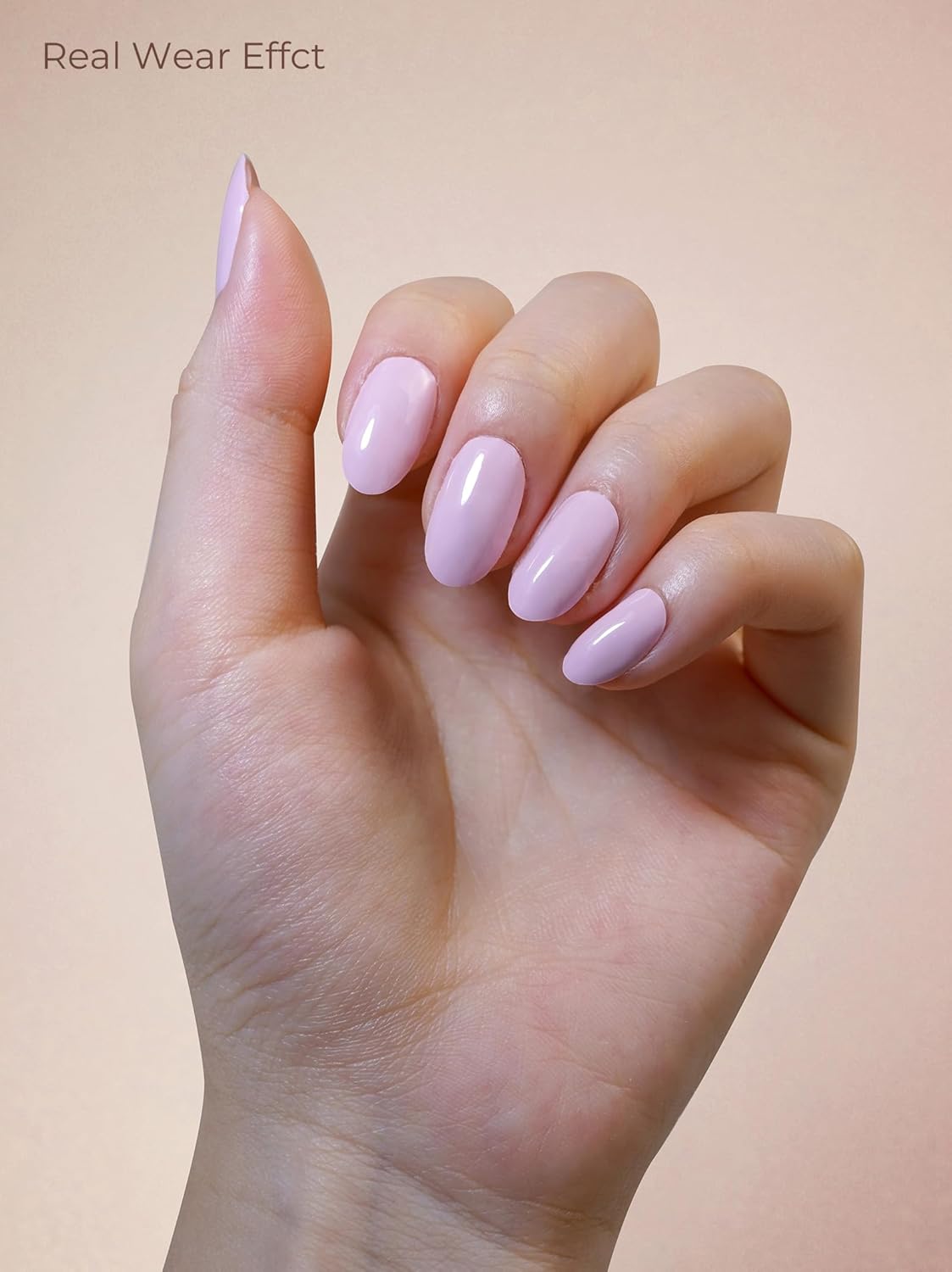 Pre Cured Gel Nail Strips - 44PCS Salon Quality Gel Nail Stickers - Long Lasting Polish Wraps for Women no UV Light Needed Easy Apply& Remove (Pure Pink)