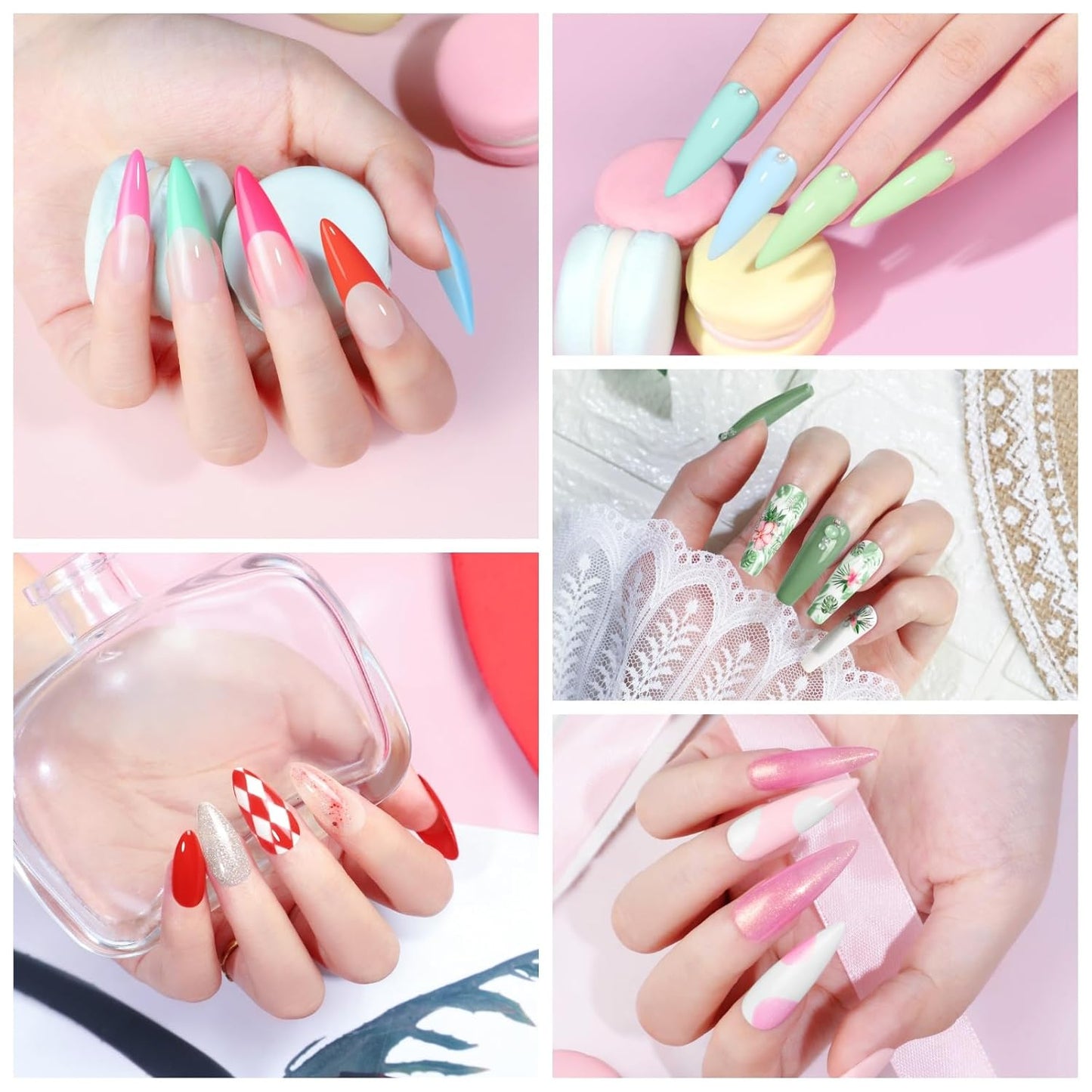 COSCELIA 40PCS Gel Nail Polish Set, 7ml 35 Colors Gel Polish with 5pcs Top and Base Coat Nude White Pink Red Green Blue Fall Colors All Seasons Nail Art Manicure Starter Kit at Home Gifts for Women