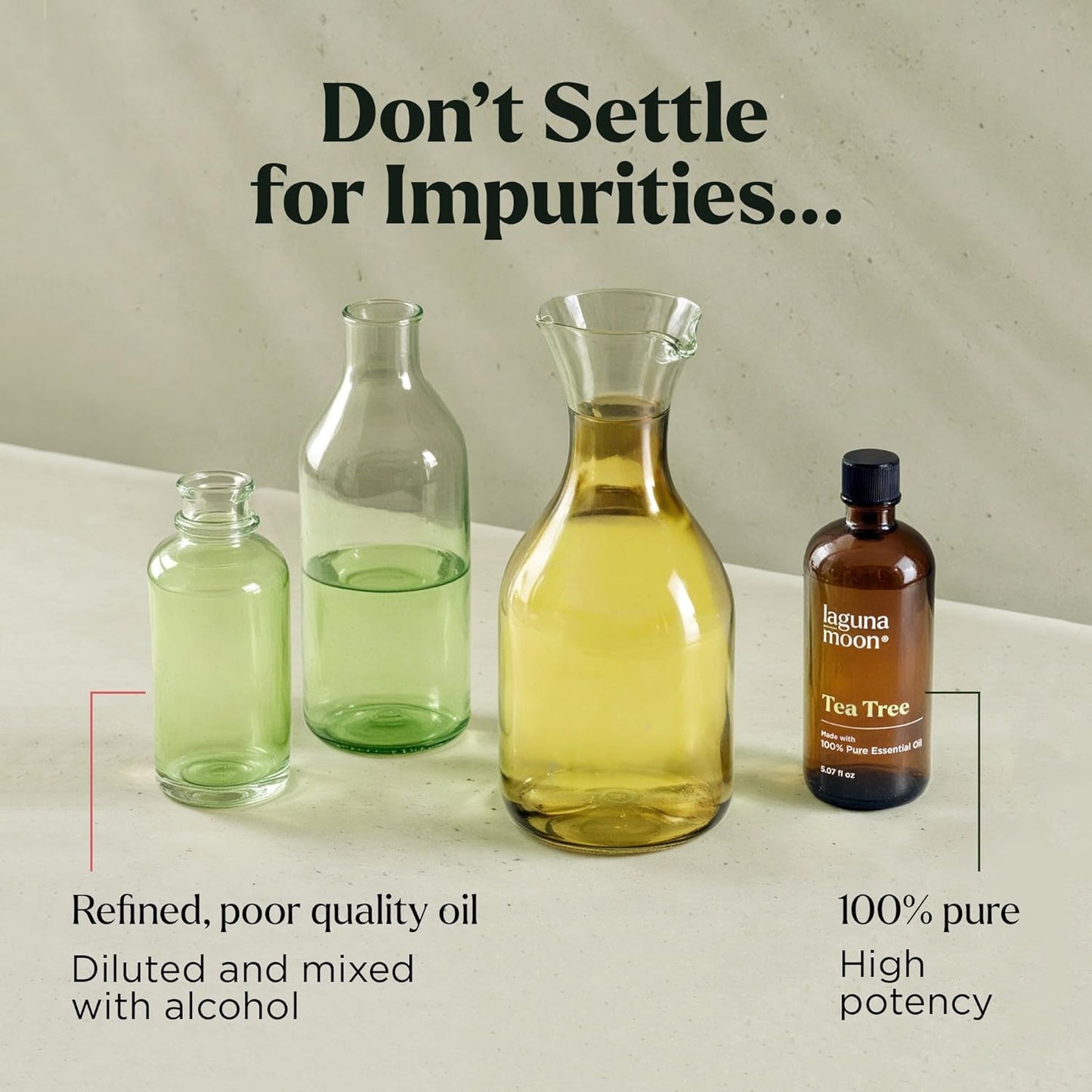 Lagunamoon Australian Tea Tree Essential Oil (150ml) - XXL Bottle with Drops for Candle Making Scents and Cleaning Products - Fragrance Oil for Aromatherapy, Relaxation, Diffusers, Yoga, Home Care