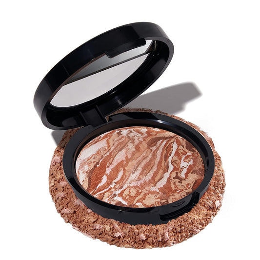 LAURA GELLER NEW YORK Baked Bronze-N-Brighten Bronzer Powder - Medium - Natural Bronze Glow | alldaygood beauty