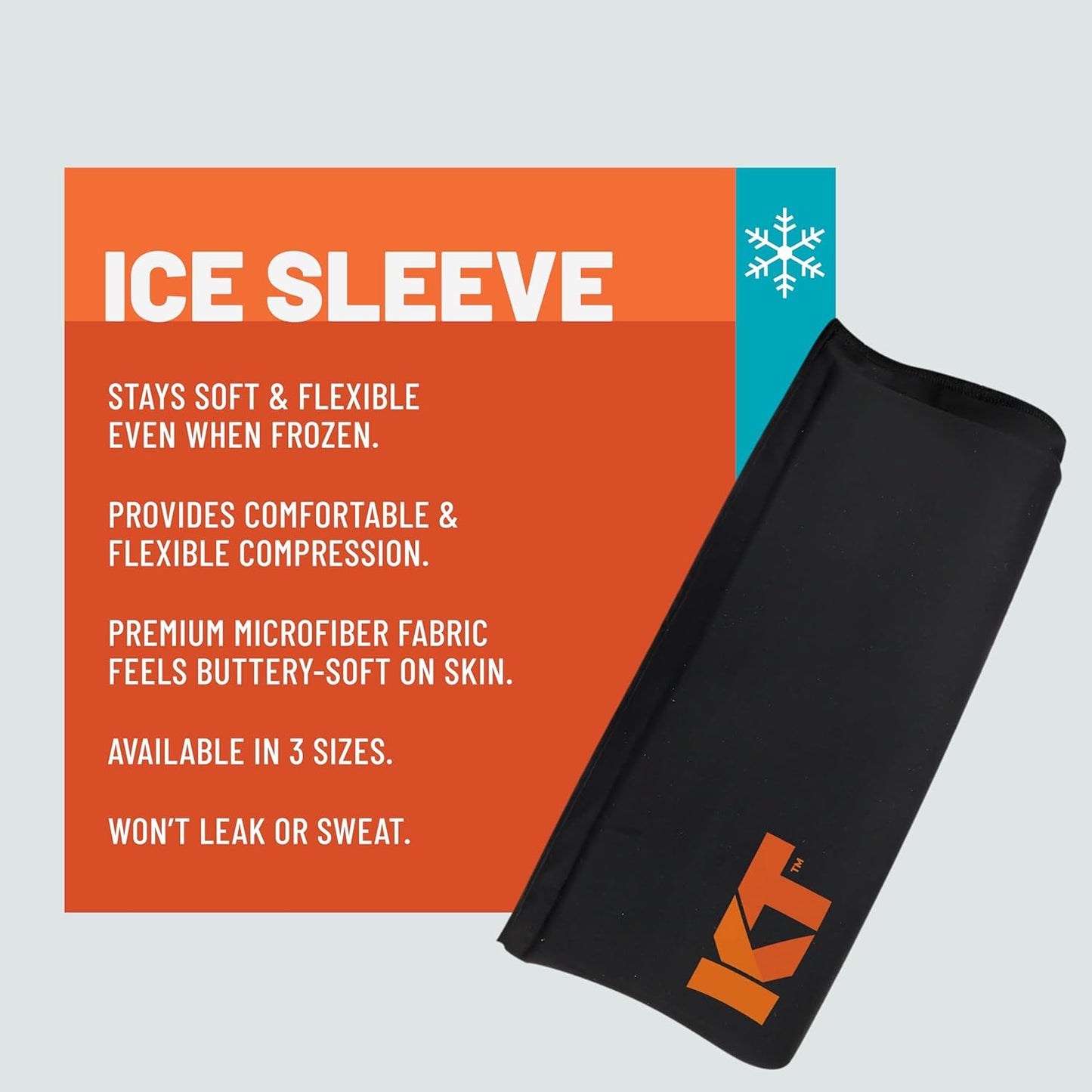 KT Health, Size XL/2XL, Ice Sleeve and Universal Bag, Direct 360 Degree Cooling and Compression