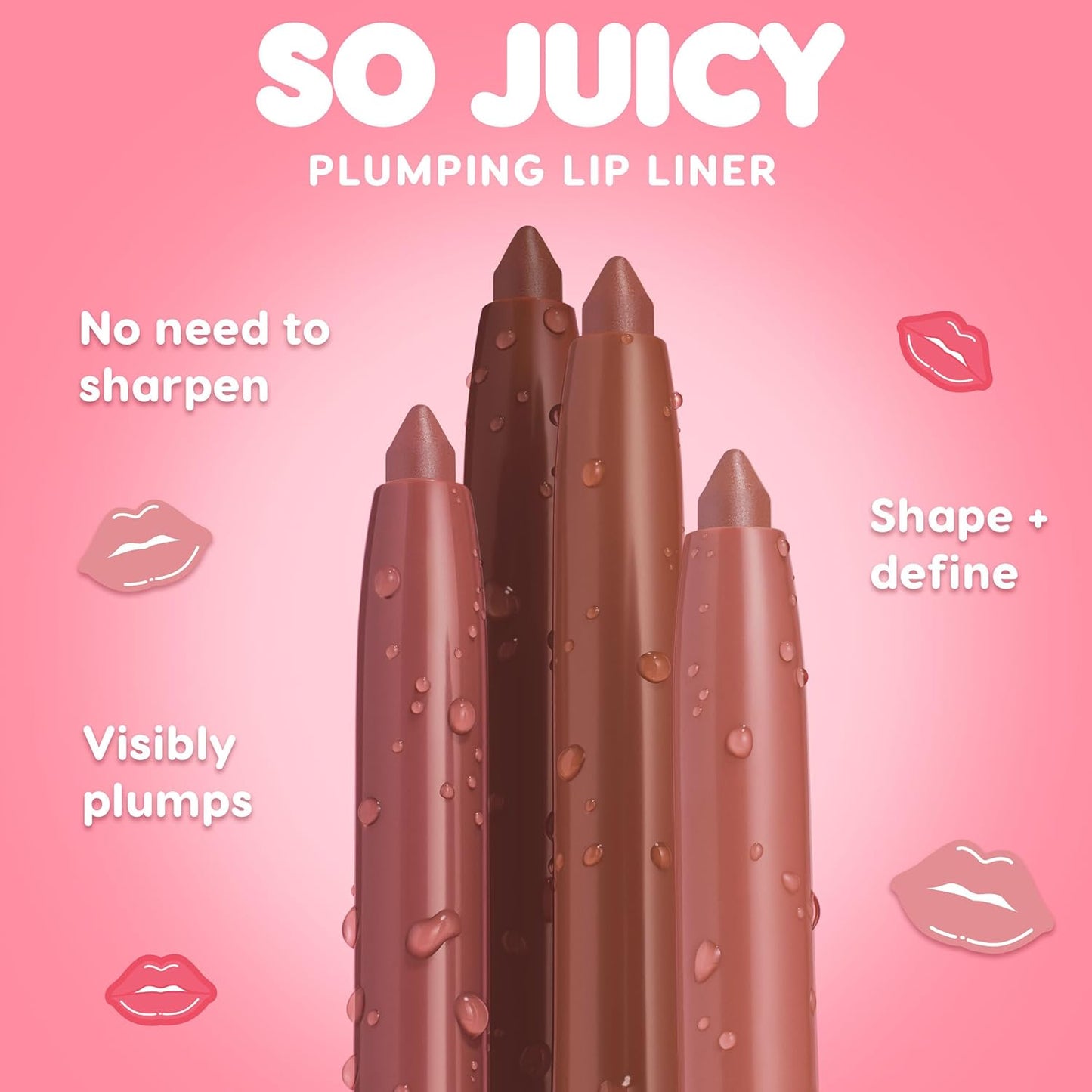 ColourPop So Juicy Plumping Lip Liner with Peptides - Long Lasting Lip Liner for Visibly Plumped & Shaped Lips - Enriched with Smoothing Ceramides & Peppermint - Jaguar (0.01 oz)