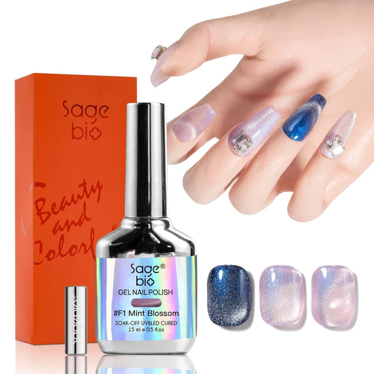 Cat Eye Gel Nail Polish, 15ml Magnetic Gel, High-Gloss Finish, Long-Lasting, DIY Manicure Kit with Magnet Stick, Stunning 3D Magnetic Effect, 01 | alldaygood beauty