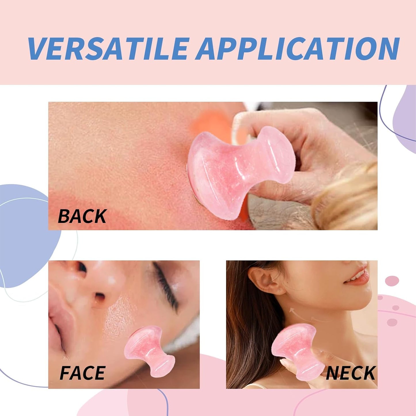 Mushroom Gua Sha Natural Rose Quartz Aventurine Gua Sha Mushroom Face Massager Stone for Eye Neck Beauty Spa Relaxing Massage Stone Facial Massage Spa Relaxing Meditation Guasha Scraping Massage Tool