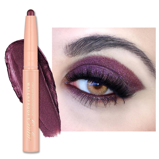 Oulac Twist-Up Burgundy Eyeshadow Stick – Twist-Up Crayon, Creamy Blendable Texture, Vegan & Cruelty-Free Eye Makeup, 1.25g, 12 Lilac Fairy | alldaygood beauty