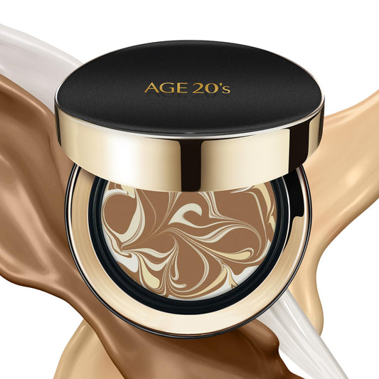 AGE20'S Signature Essence Pact SPF 50+ | Pack of 1 | 31 Medium Tan | Cream Foundation, Dewy Finish, Natural Coverage | Korean Cushion Foundation | alldaygood beauty