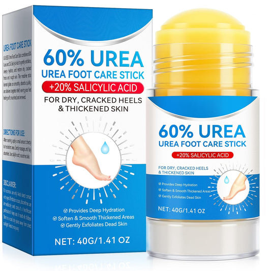 Urea Foot Care Stick, 60% Urea with 2% Salicylic Acid Foot Cream Moisturizer for Dry Cracked Feet, Knees, Elbows, Hands, Moisturizes and Hydrates the Dry Skin, Callus Remover & Skin Softener 1.41 oz | alldaygood beauty