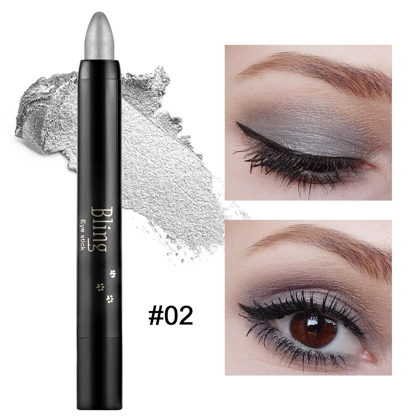 Boobeen Waterproof Eyeshadow Stick - Shimmer Cream Eyeshadow Pen, Easy to Use