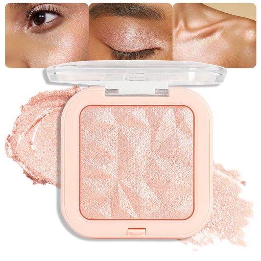 evpct Nude Pink Face Highlighter Makeup Shimmer Glitter Diamond Sparkly Highlighters Makeup Palette Powder for Face Body Cheek Skin iluminadores iluminador de jos maquillaje luminizers E04 | alldaygood beauty