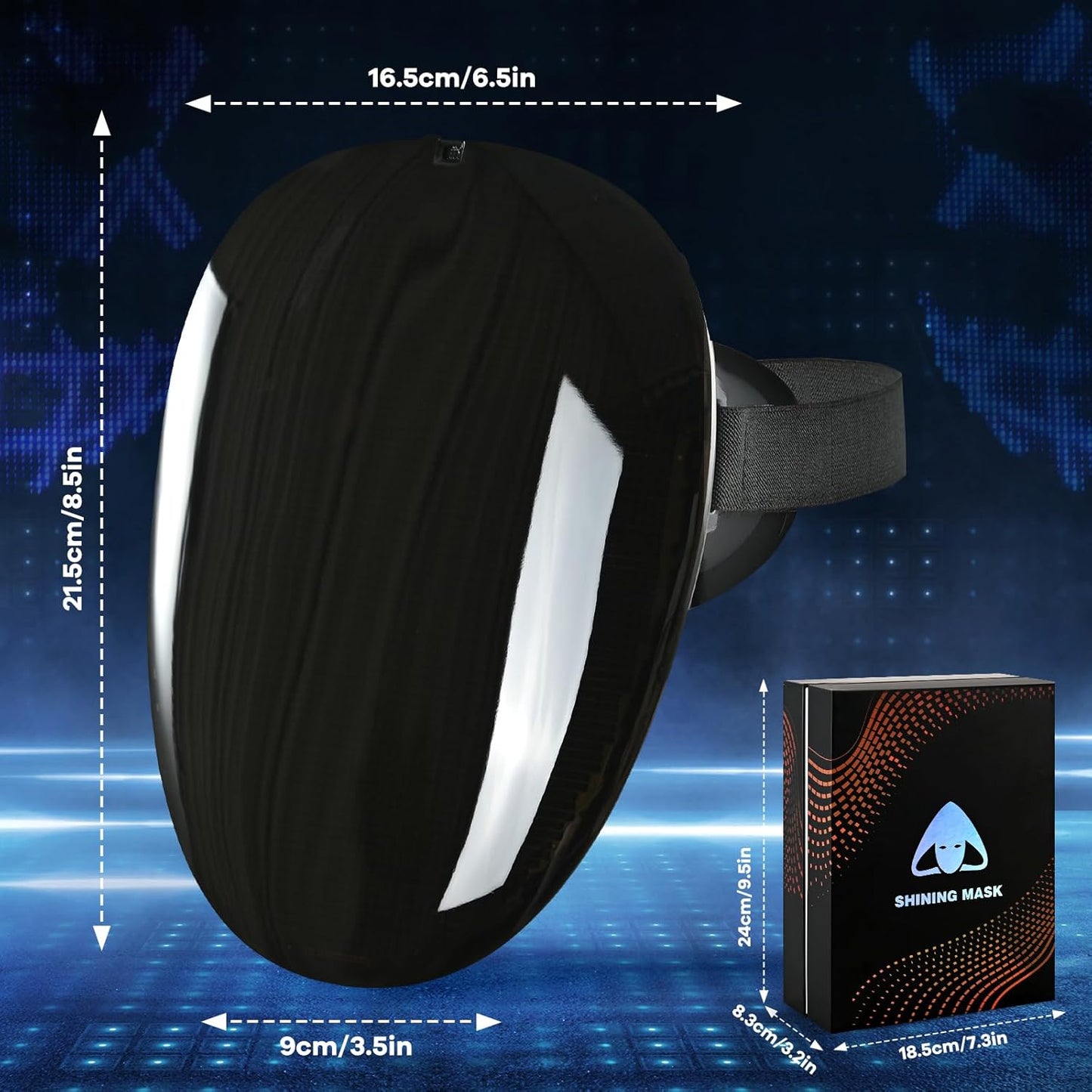 AIGLUN LED Face Transforming Mask with Gesture Control Fun - Cool stuff Halloween Cosplay and Christmas Parties