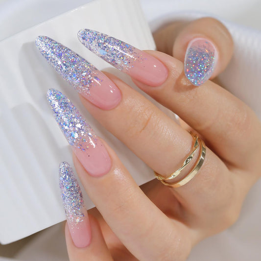 Double Rhythm 0.5Oz Glitter Gel Polish Shimmer Reflective Color for Nail Art Salon DIY Soak Off 15ml Nail Lamp Gel Polish at Home (Pastel Blue-B1014) | alldaygood beauty