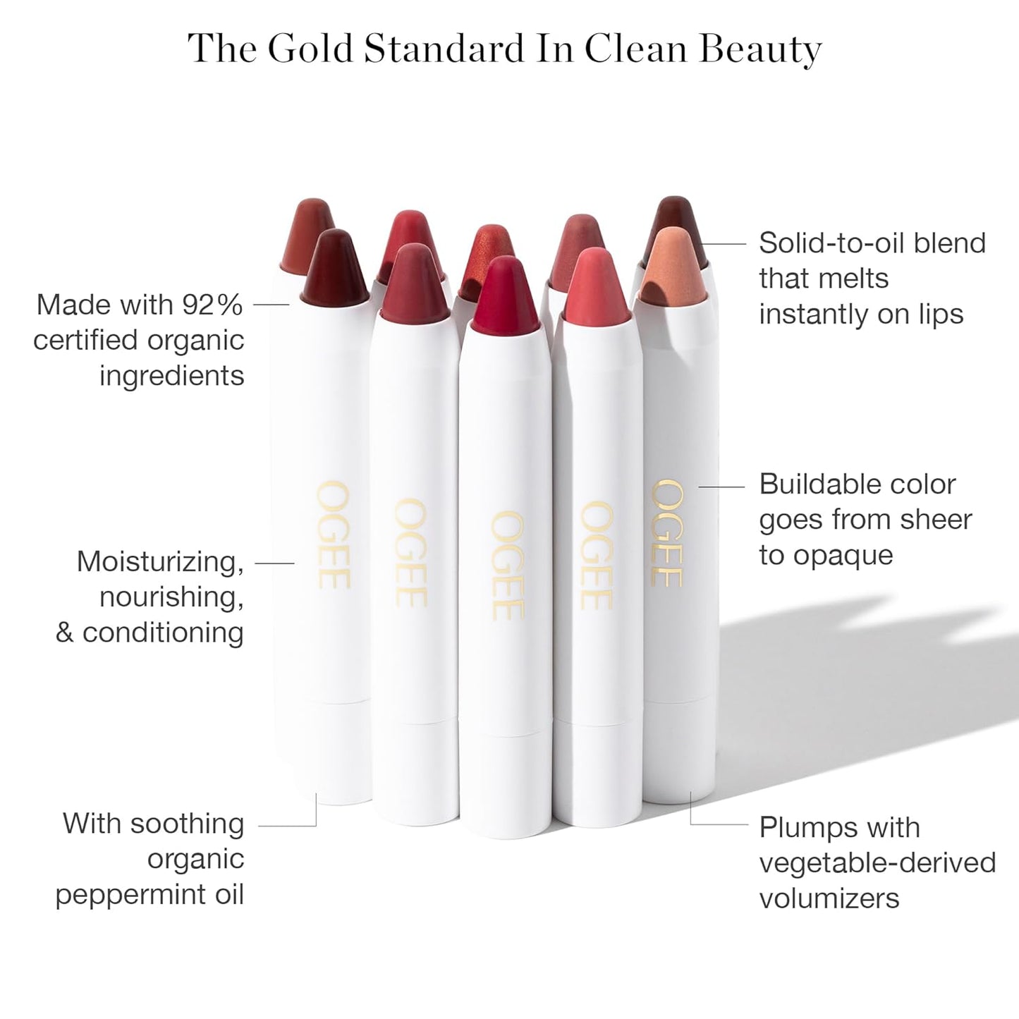 Ogee Tinted Sculpted Lip Oil - Lip Stain Made with 100% Organic Coconut Oil, Jojoba Oil, and Vitamin E - Best as Lip Balm, Lip Color or Lip Treatment - VIOLA