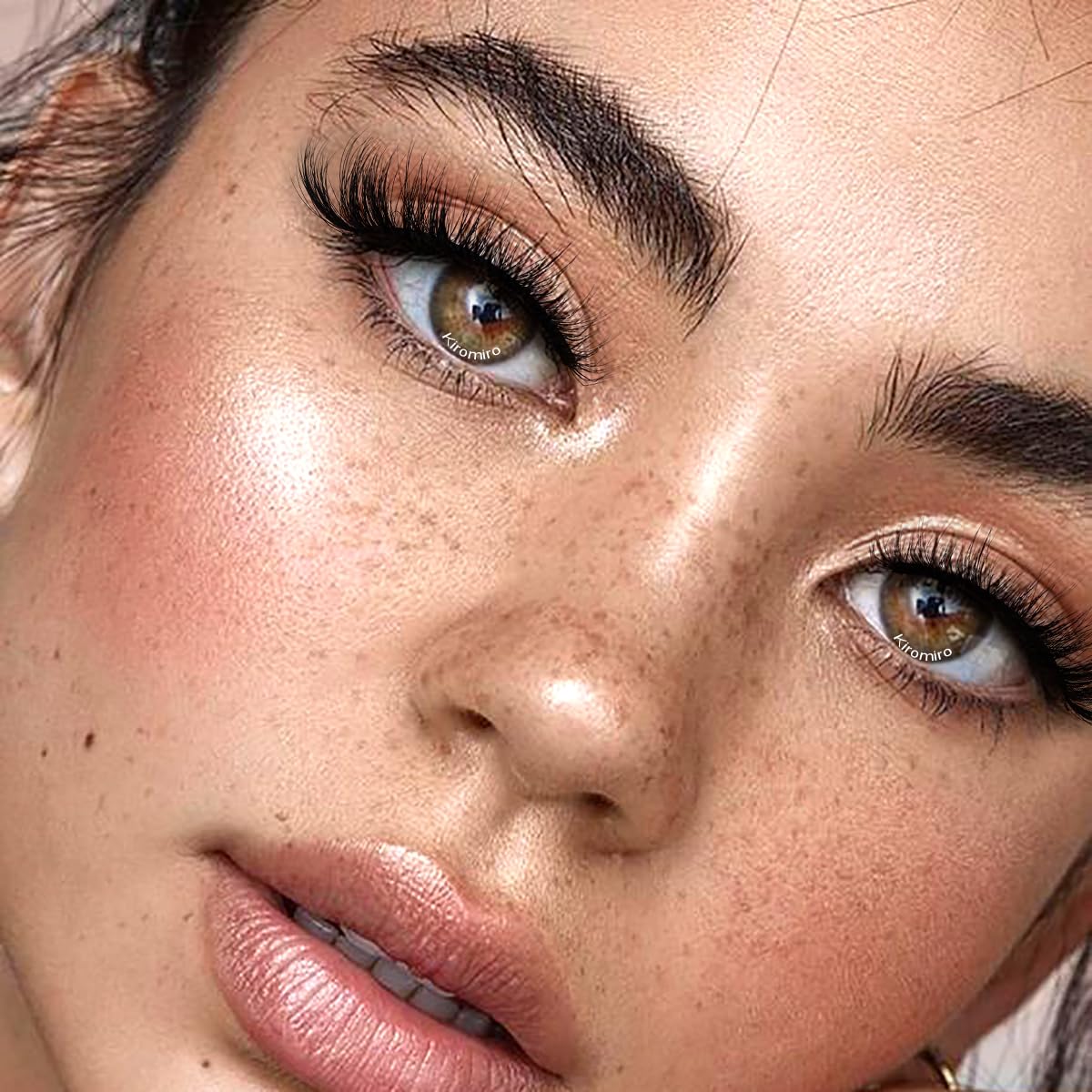 Mink Lashes False Eyelashes Wispy 3D Volume Cat Eye Faux Mink Eyelashes Natural Look 18mm Strip Eyelashes Pack 7 Pairs by Kiromiro