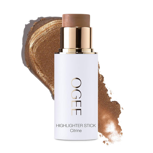 Ogee Sculpted Face Stick - Citrine (CITRINE - RADIANT GOLD SHIMMER) Certified Organic Bronzer Stick & Highlighter Makeup - Multi-Use Bronzer Stick for Face | alldaygood beauty