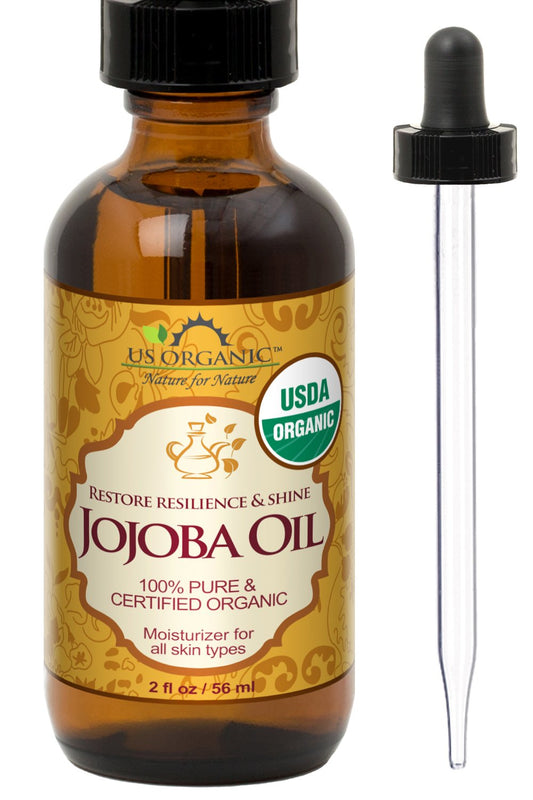 US Organic Jojoba Oil, USDA Certified Organic,100% Pure & Natural, Cold Pressed Virgin, Unrefined, Haxane Free, Sourced from Middle East directly (Small (2oz, 56ml)) | alldaygood beauty