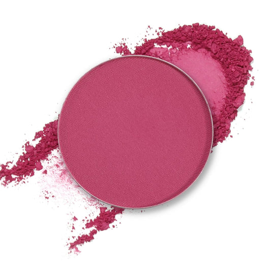 Besame Dreamy Pink Powder Blush & Eyeshadow 1959 Refill | Fits Signature Compacts Post-2019 | Deep Fuchsia Pink | 1950s Inspired Beauty | 2-In-1 Cheek & Eyelid Highlighter | Sustainable Beauty Routine | alldaygood beauty