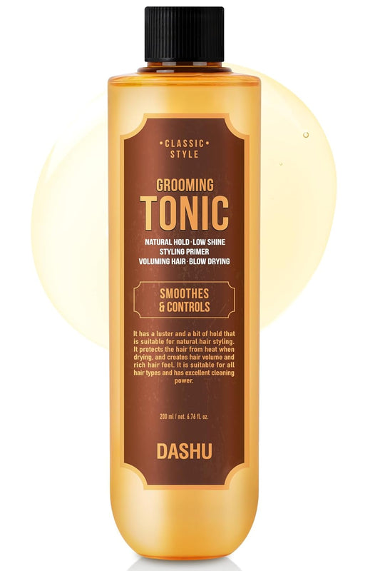 DASHU Classic Style Grooming Tonic - Korean Hair Tonic for Men w/Baobab Seed Oil, Phyto Zein & ABIL ME 45 MB - Lightweight Hair Styling - Volumizing Hair Serum - Scented Hair Scalp Oil (6.76 fl oz) | alldaygood beauty