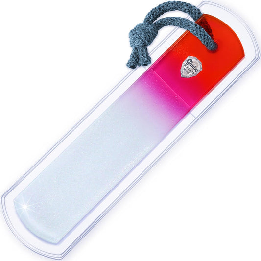 Genuine Czech Glass Foot File - Two-Sided Different Grit Surface, Gentle Callus Remover, Pedicure & Spa Rough Skin Scrubber, Professional Toenail and Heels Care, EU Quality, Large Size | alldaygood beauty