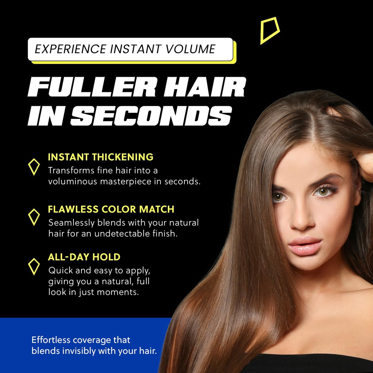 PrimeLook Hair Building Fibers, Luxurious Building Fibers for Thinning Hair, Superior Formula for Men & Women, Instant Volume, Matches Colors (27.5g, Dark Brown)