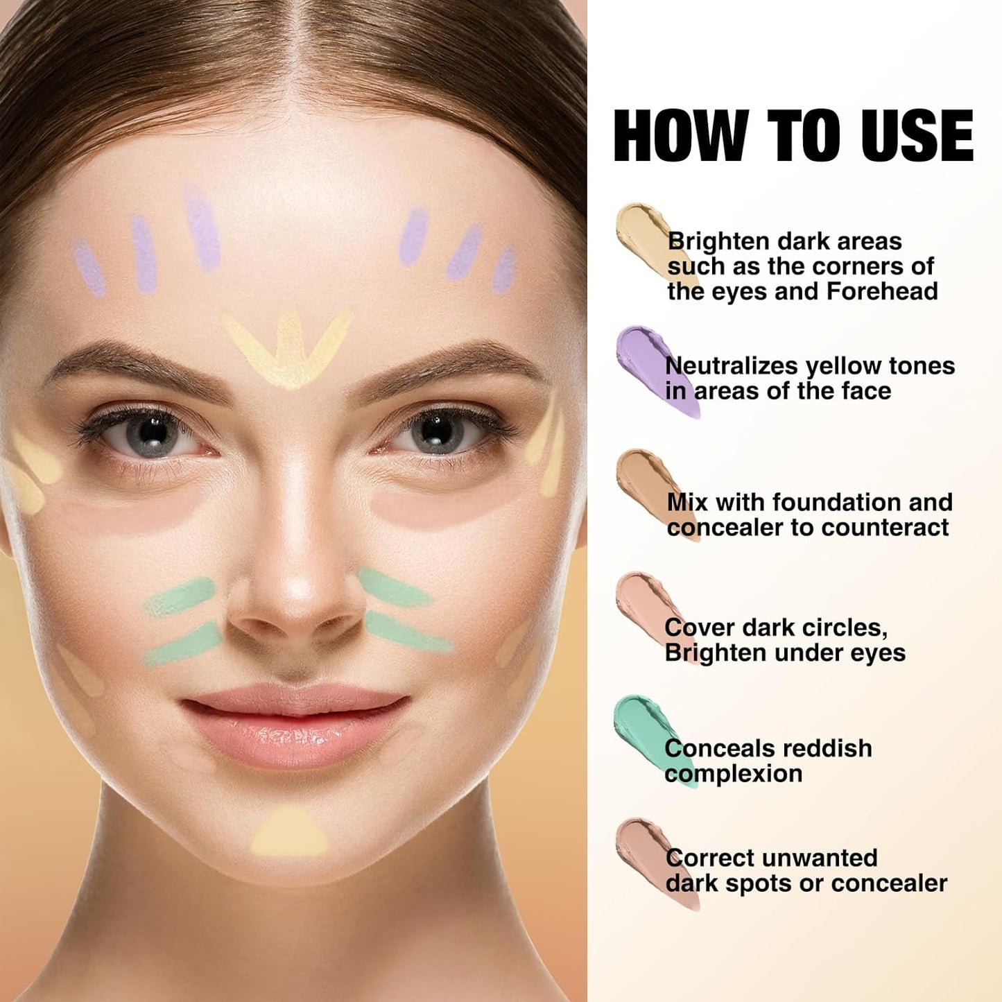 Contour Stick Corrects Skin Tone Bronzer Waterproof Sweat Resistant Concealer Creamy Concealer Natural