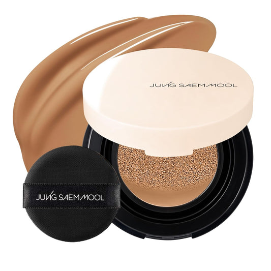 JUNG SAEM MOOL Essential Skin Nuder Cushion Mini 30C Cinnamon 0.17 Fl Oz, Natural Radiant Finish Cushion Foundation with Buildable Coverage, Lightweight Texture, Korean Foundation Makeup | alldaygood beauty
