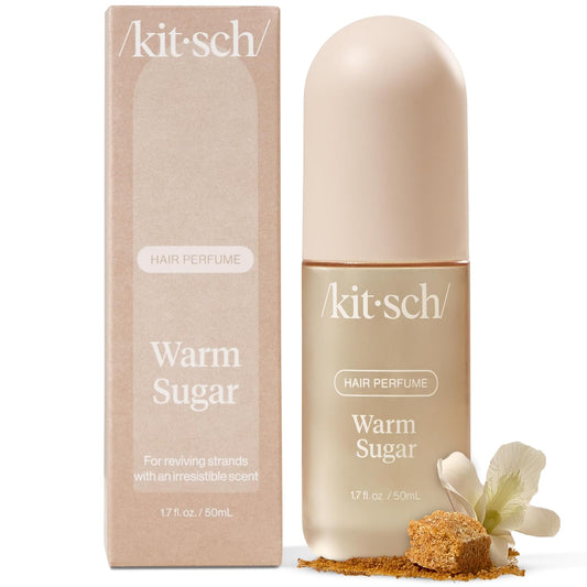 Kitsch Hair Perfume for Women - Warm Sugar | Clean, Deodorizing & Patented Odor-Eliminating Technology Hair Spray & Body Mist - Freshen Hair, Body & Pillows - Pink Grapefruit & Vanilla Scent - 50mL