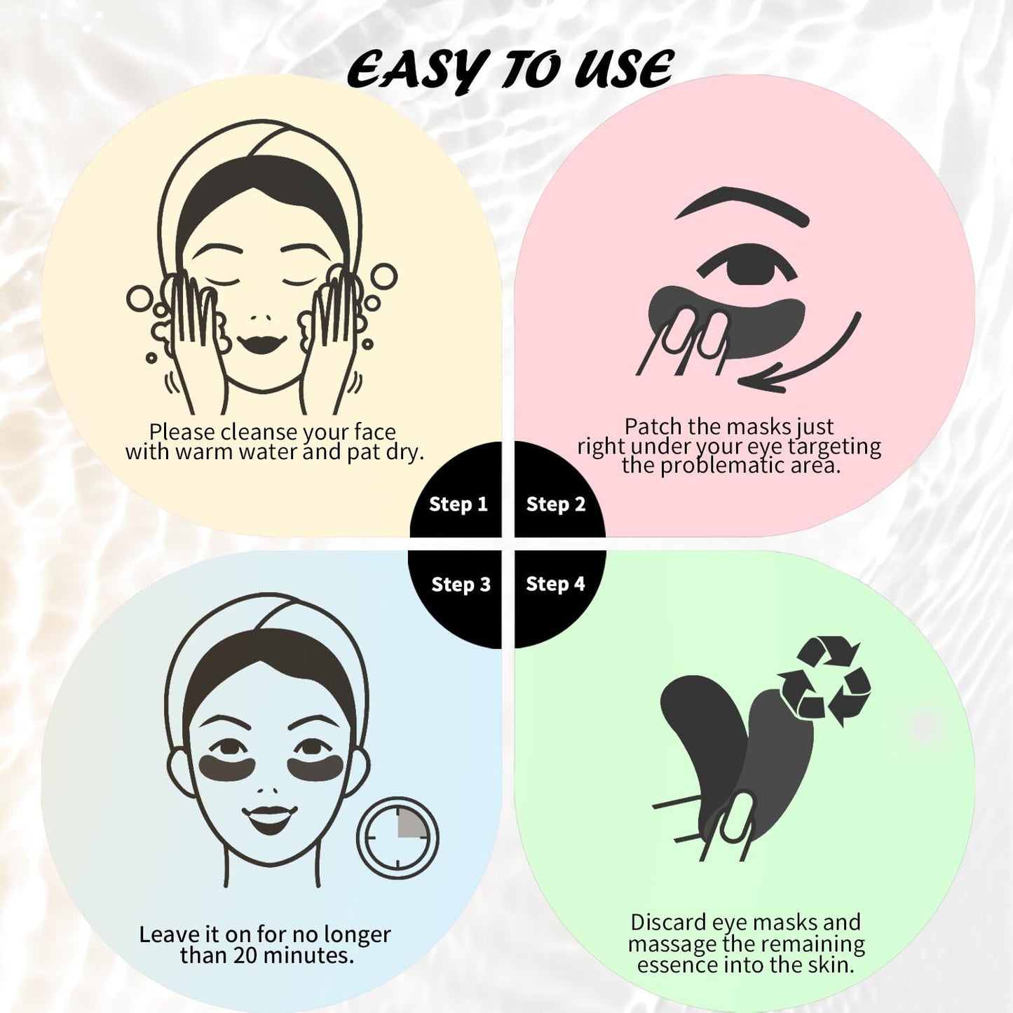 Under Eye Patches (25 Pairs), Hyaluronic Acid Eye Masks for Dark Circles Puffy Eyes Undereye Bags, Collagen Eye Patches for Wrinkles and Hydrate, Skin Care Gift for Her
