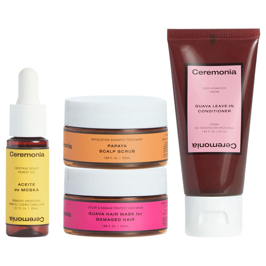 Ceremonia Hair Wellness Kit, Weekly Scalp & Strand Reset Bundle for Deep Cleansing & Hydration | alldaygood beauty