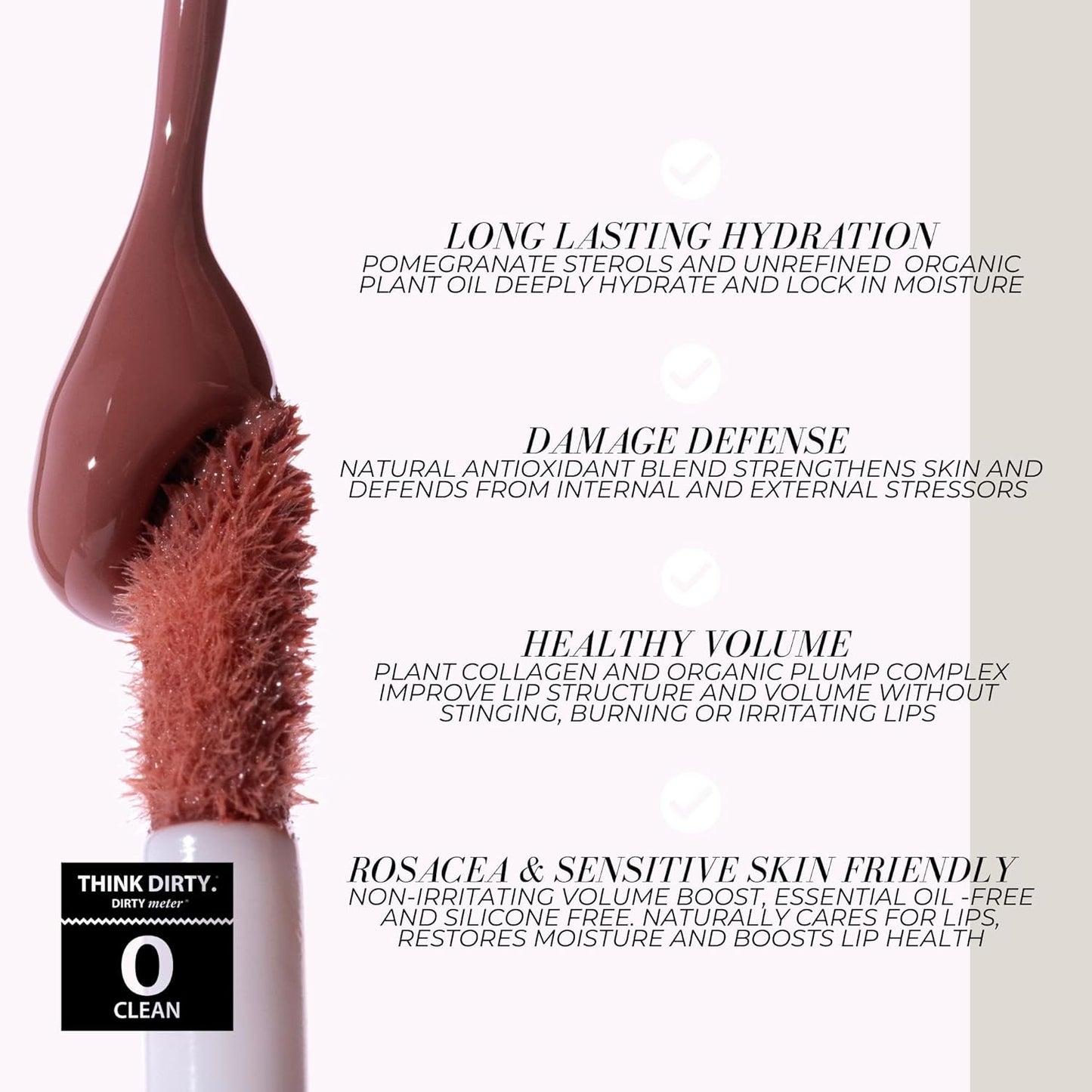 FITGLOW Beauty Lip Colour Serum | Hydrating Lip Gloss | Plumping Anti-Aging Lip Treatment | Natural Shine with Pomegranate Sterols & Collagen | Buildable Color for Dry Chapped Lips | Dahlia - 10g