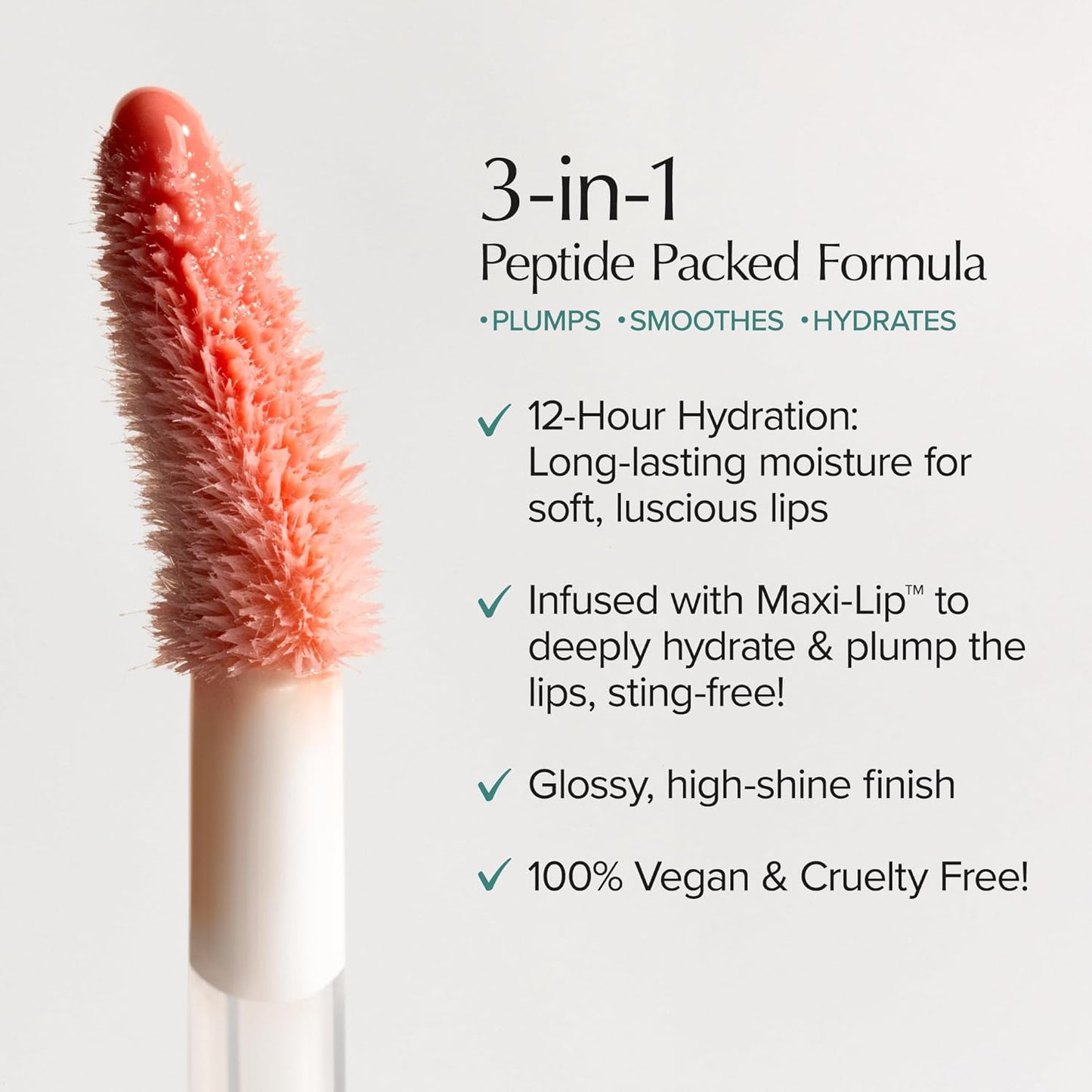 Thrive Causemetics Sheer Strength Lip Plumping Peptide Gloss, Lip Plumper with Vitamin E, Peptides, Plumps, Smooths & Hydrates Lips, High Shine, Vegan & Cruelty Free, Imani (Neutral Toffee)