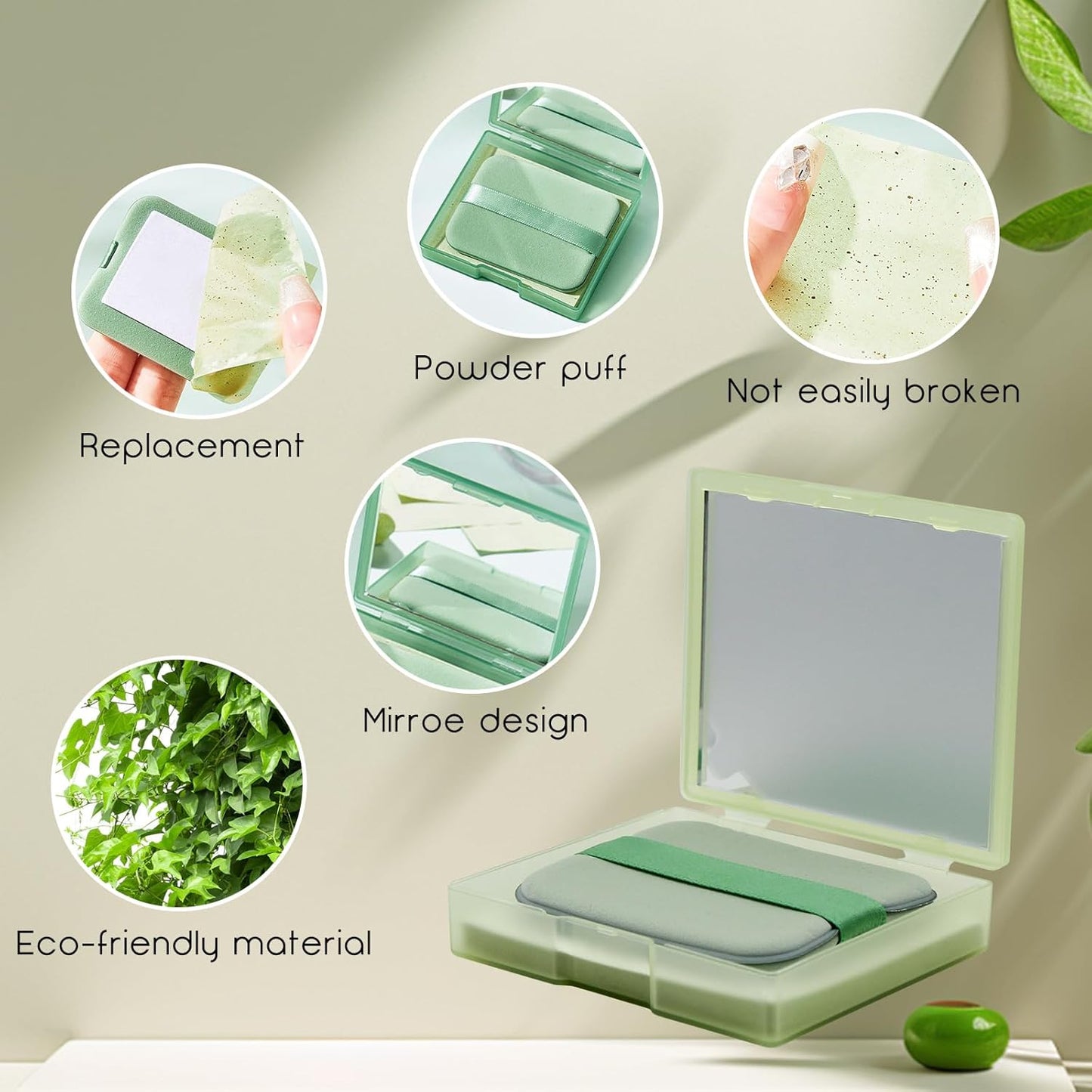 200 Oil Blotting Sheets for Face, Portable Oil Control Film with Mirror & Puff Not Destroy Base Makeup Face Oil Absorbing Sheets for Women & Men, Face Oil Control On The Go (Green Tea, 200)