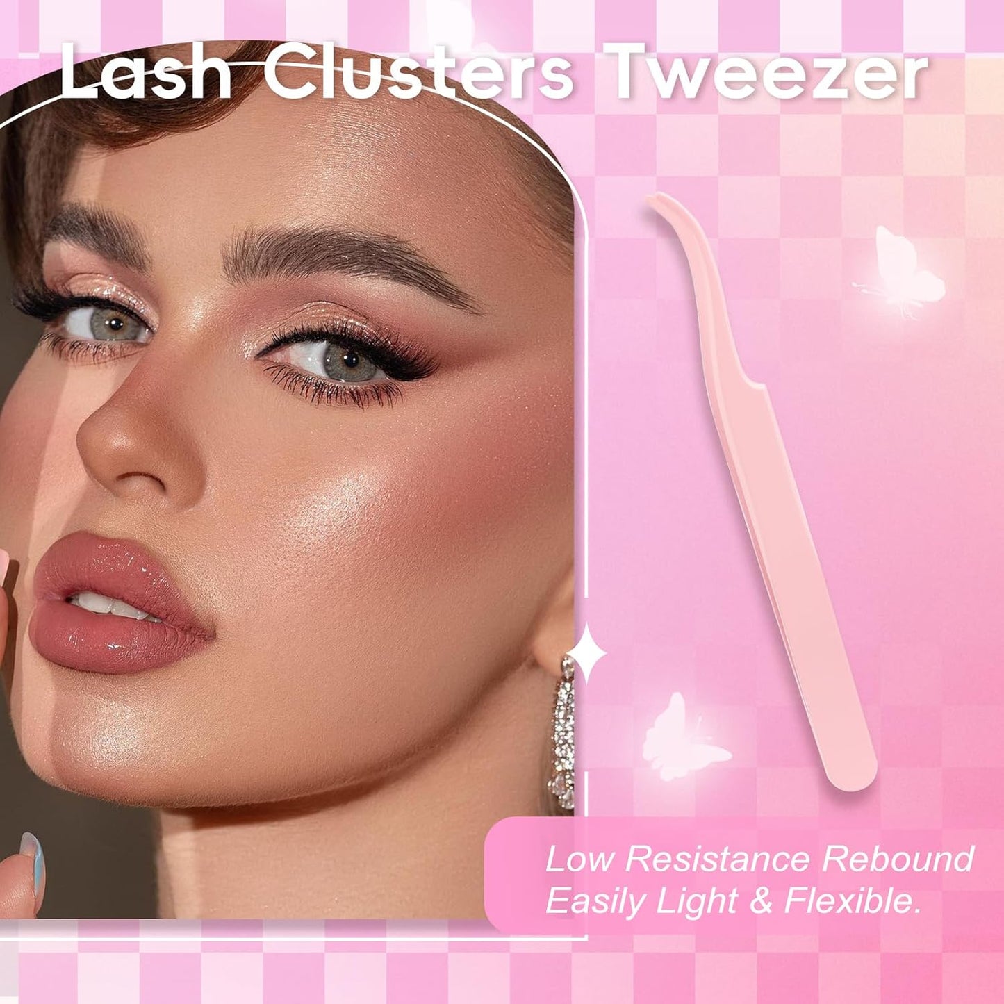 FADLASH Lash Extension DIY Kit Lash Clusters D Curl Cluster Lashes with Lash Bond and Seal Cluster Lashes Glue Remover Lash Tweezers for DIY Eyelash Extension at Home（Kit 80D+100D-0.07D-12-18MIX）