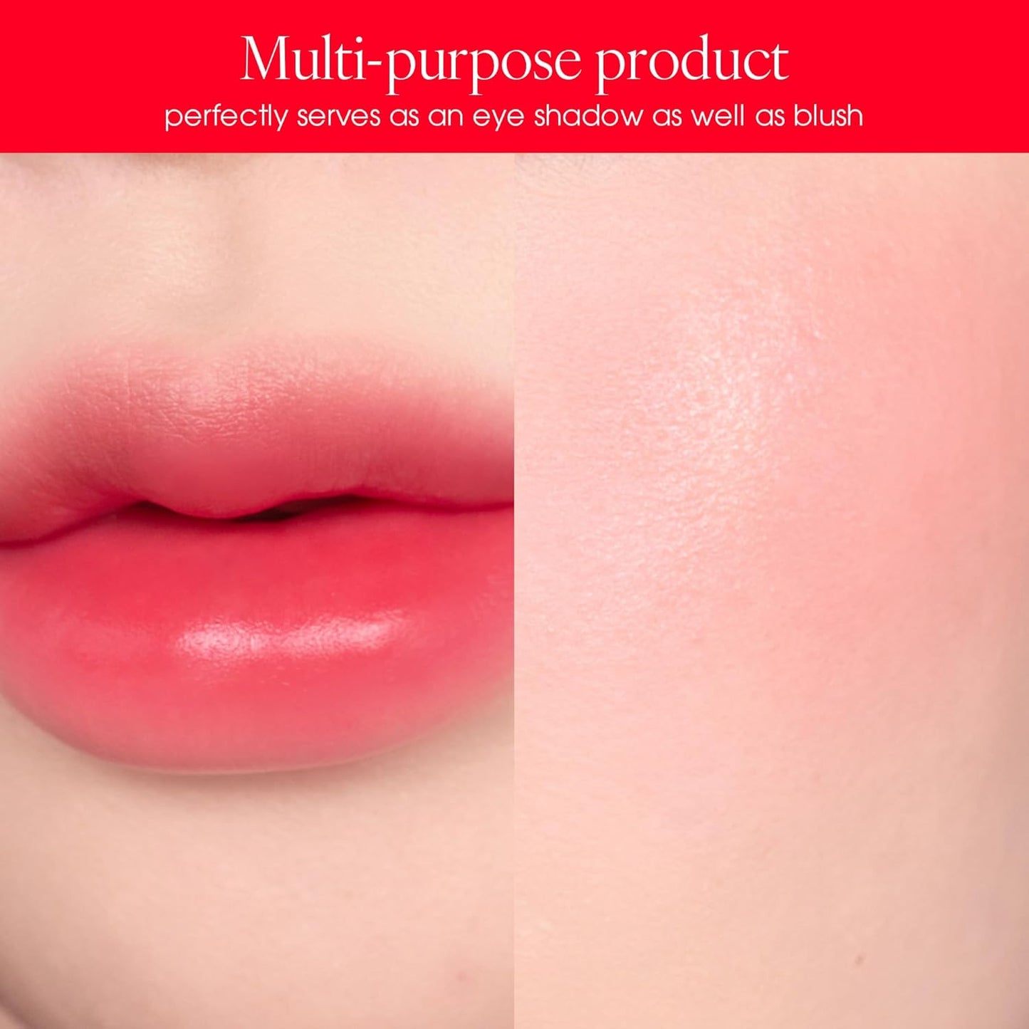 PLAT LIPS 918 CHERRY CANDY, Lip & Cheek, Lightweight, Naturally Dewy+ Glowy Finish, Blendable & Buildable Formula (1.2g, 0.003 oz.)