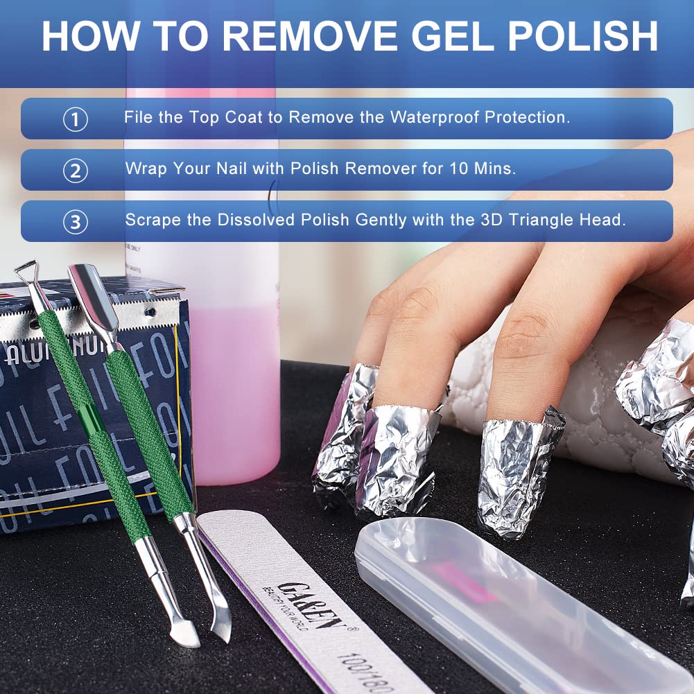 2PCS Metal Dark Green Cuticle Pusher and Cutter Remover Salon Quality Stainless Steel Gel Nail Polish Peeler Scraper Durable Manicure and Pedicure Cleaner Tool For Fingernail and Toenail