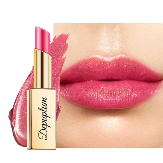 Red Pink Lipstick Moisturizing for Women Shimmer Tinted Lip Balm Hydrating Nourishing Rasberry Lip Gloss Vegan& Cruelty Free Lip Makeup, ZG116 Crystal