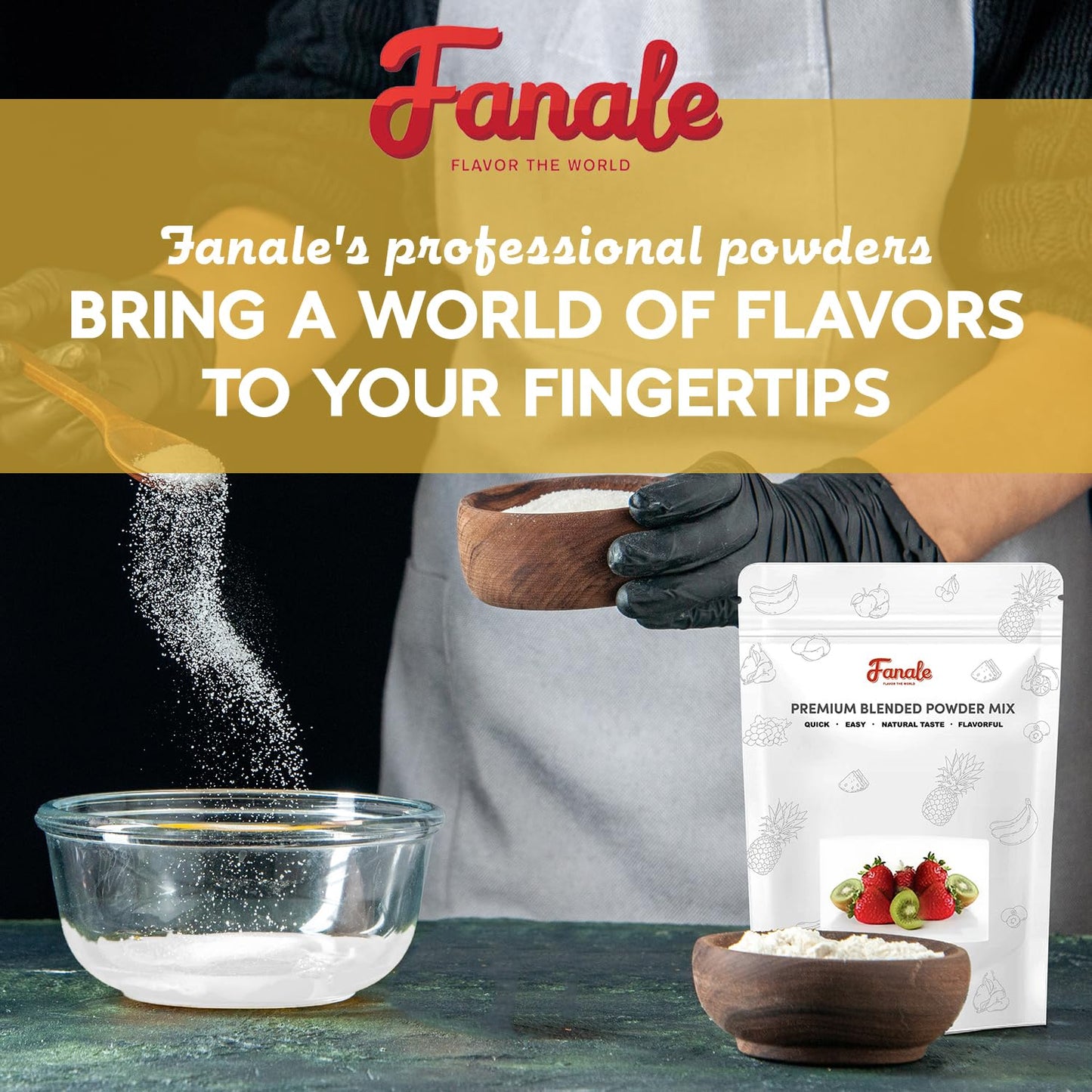 Fanale Premium Horchata Bubble Tea Flavoring Powder | Perfect for Baking, Smoothies, Desserts and Drinks | Instant Flavoring Powder for Boba Milk Tea - 2.2 Pounds (Pack of 10).