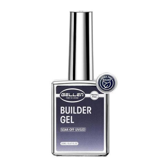Gellen Salon-Grade Builder Gel for Nails, 5 in 1 Hema Free Clear Builder Gel for Nail Apex Strengthener 20ml Clear Builder GelNail Polish in Upgraded Bottle U V Cured for Home DIY | alldaygood beauty