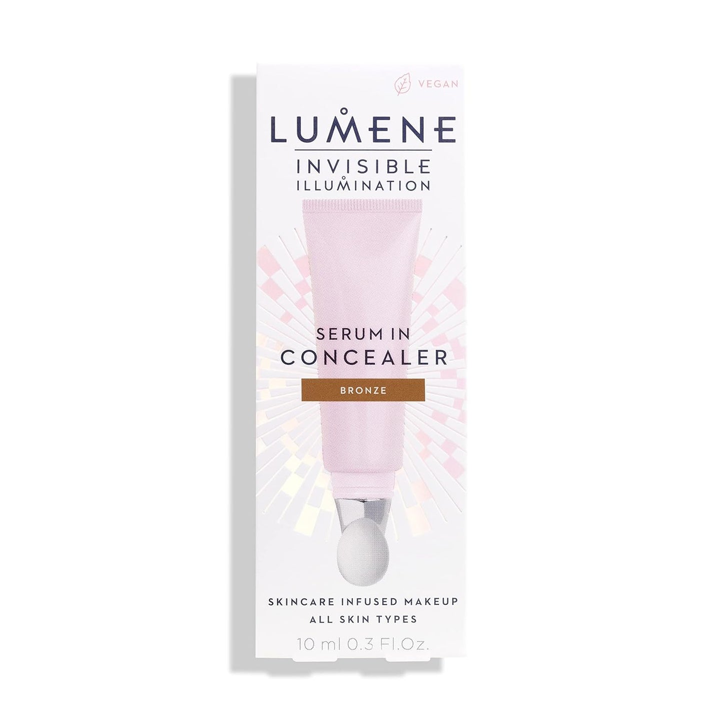 Lumene Invisible Illumination Serum in Concealer - Vitamin E Hydrating Concealer - Lightweight Color Corrector for Dark Circles - Multi-Use Makeup Hybrid - Bronze (10ml)