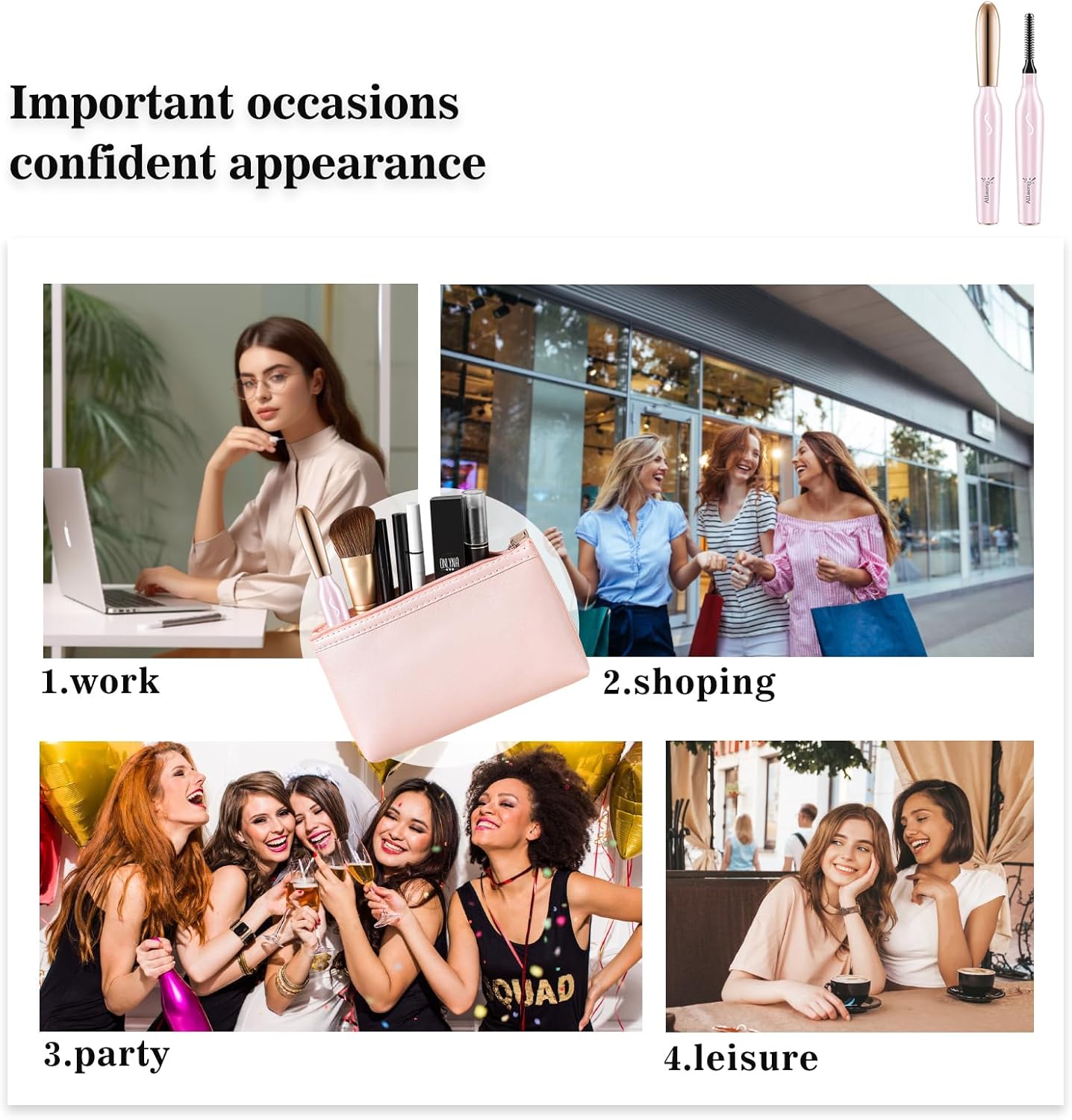 Heated Eyelash Curlers-Electric Eyelash Curler for Makeup Tools USB Rechargeable,Fast Heat up Within 10s - 24 Hours Long Lasting (Pink)