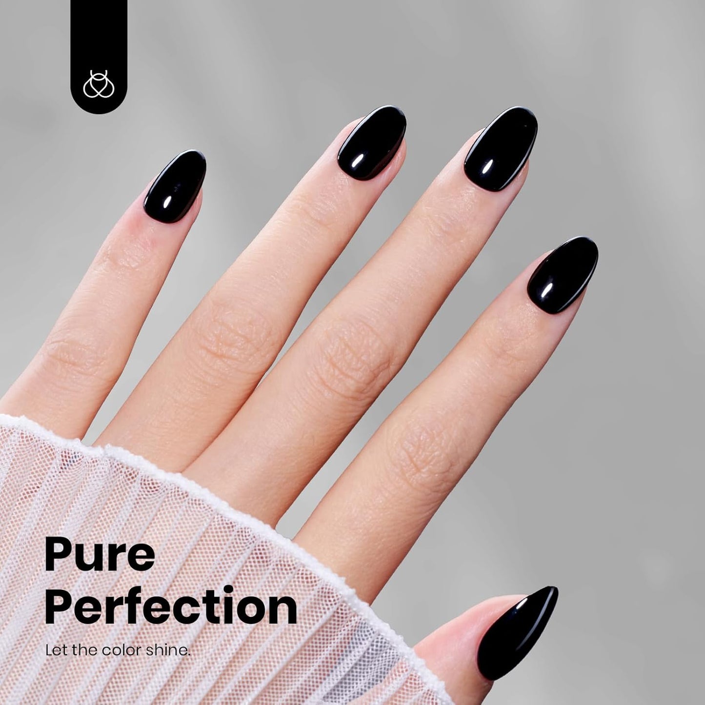 Beetles Black Halloween Gel Polish 2Pcs Pure Black Gel Nail Polish Set 15ml Dark Base Color Soak Off Uv Nail Lamp Art Manicure DIY Design Gift for Women Long Nights Collection