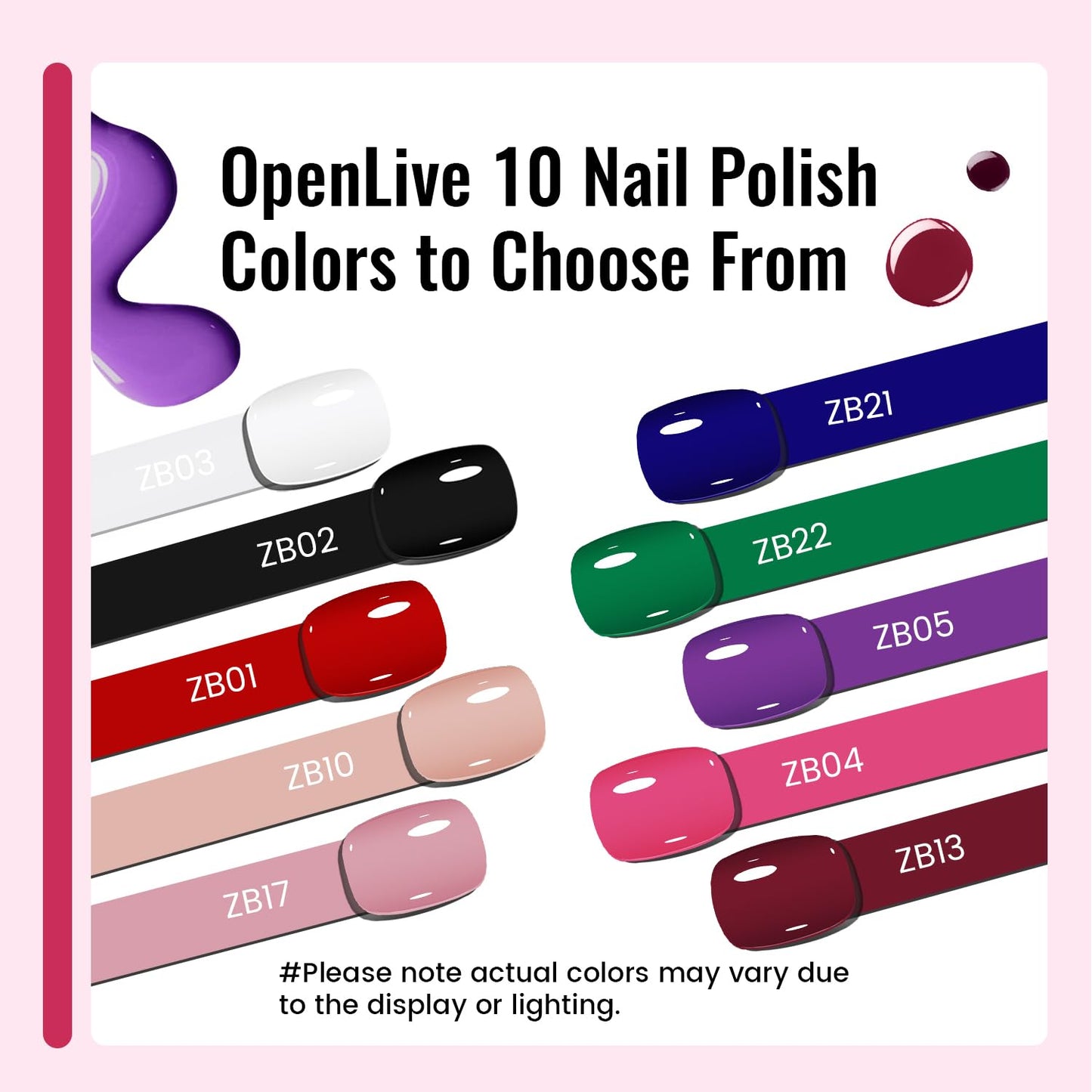 12 PCS Nail Polish Set With 10 Colour Combo, 2 PCS Base And Top Coat,Fast Drying Nail Polish For Home DIY And Beginners.