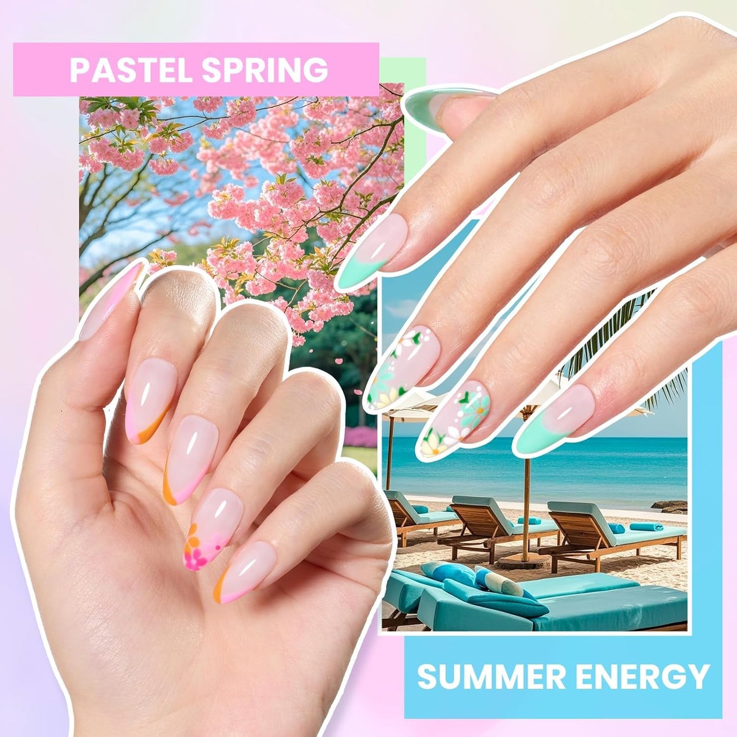 Beetles Gel Nail Polish Kit with U V Light, 55 Colors Gel Polish 81 Pcs Nail Stuff Kit for All Seasons with Base and Matte&Glossy Top Coat Color Enchantment Plus Soak Off Gifts for Women Girls Teen