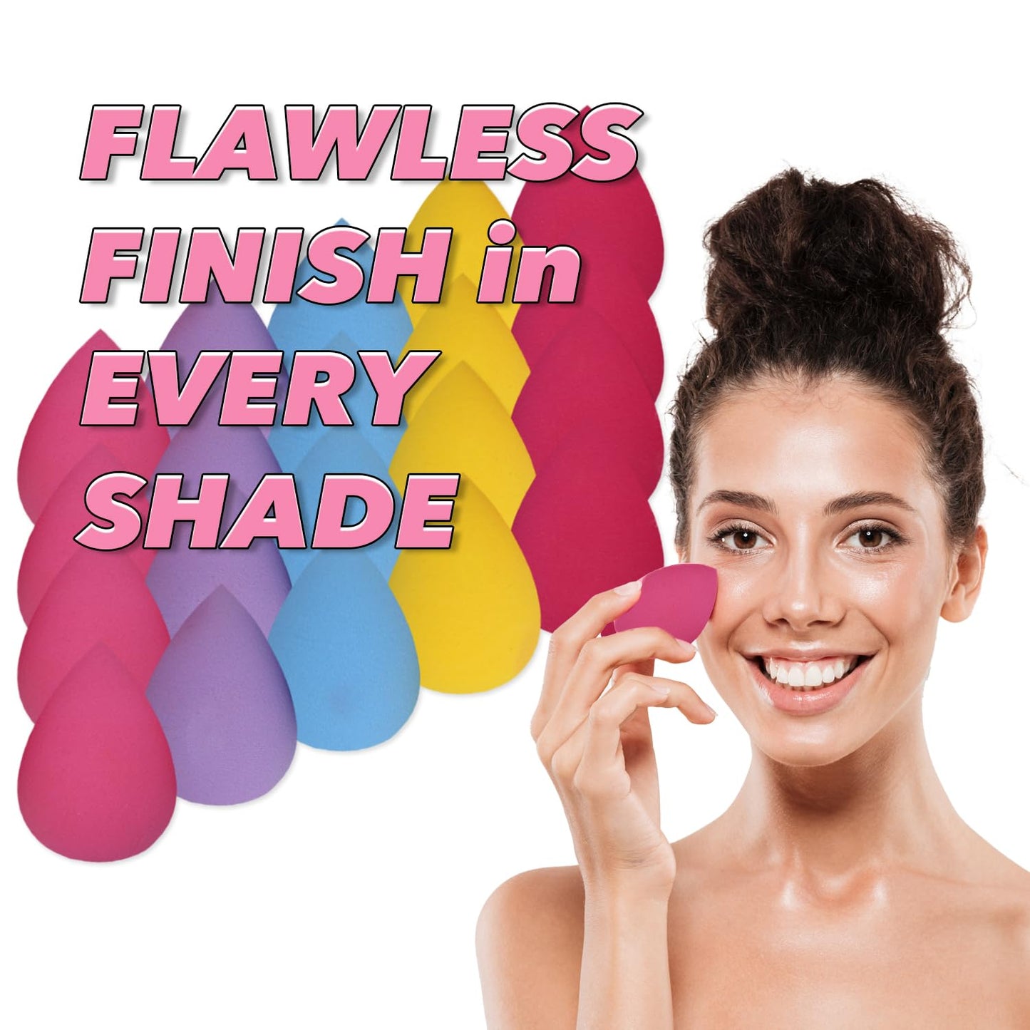 Earth & I 20 Piece Makeup Sponges for Face, Blender Sponge, Make Up Blender Sponges for Face, Foundation Applicator, Makeup Disposable Applicators, Cosmetic Sponges, Make Up Accessories